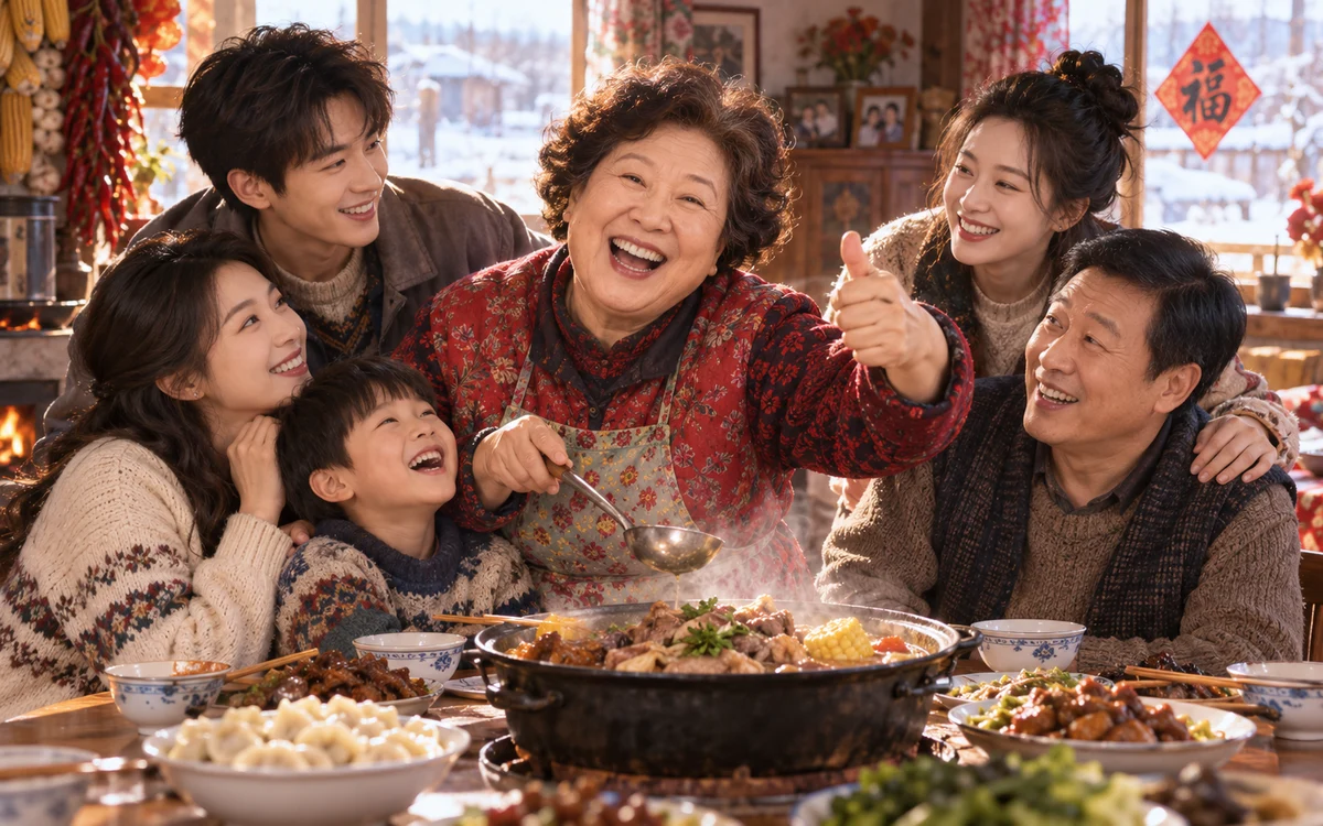红果短剧 - 东北婆婆笑护全家海报